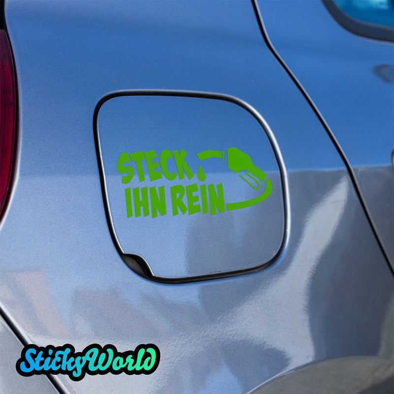 Tankdeckel Sticker "Steck ihn rein"