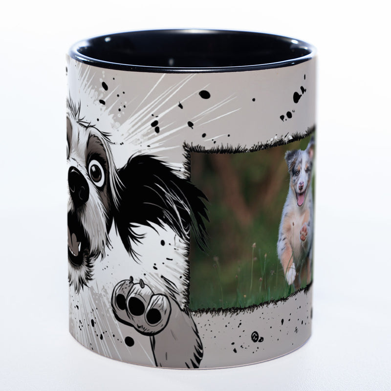 Tasse mit Crazydog und eigenem Foto in 3 Varianten - Tolle Geschenkidee - spülmaschinenfest