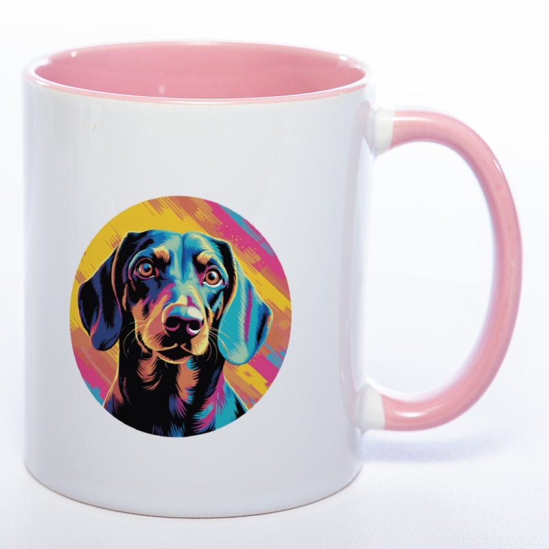 Mug Art Tasse mit Dackel Motiv  & wahlweise mit NAMEN - Kaffeetasse StickyWorld Exclusive
