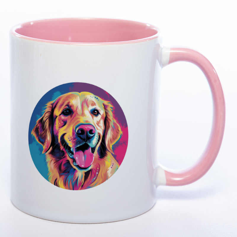 Mug Art Tasse mit Golden Retriever Motiv  2 & wahlweise mit NAME - Kaffeetasse StickyWorld Exclusive