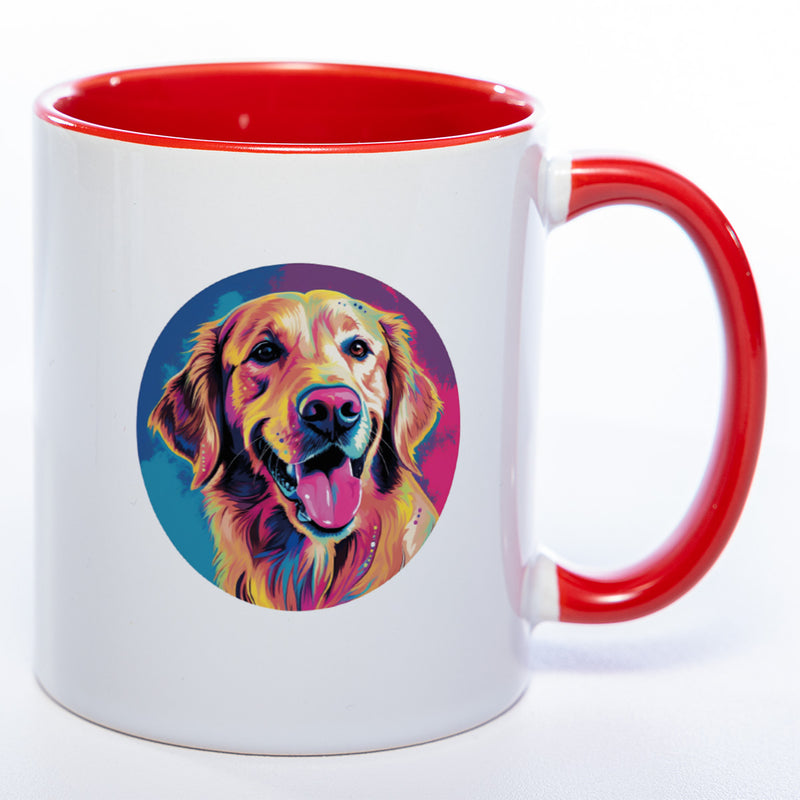 Mug Art Tasse mit Golden Retriever Motiv  2 & wahlweise mit NAME - Kaffeetasse StickyWorld Exclusive