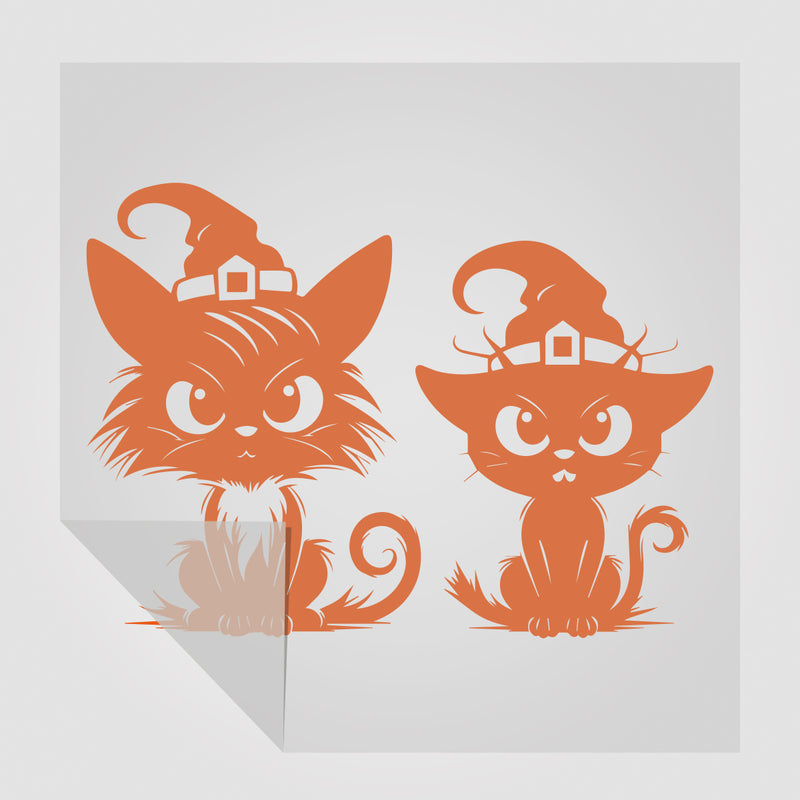 Grusel Sticker 2süße Gruselkatzen StickyWorld Exclusive | Foliensticker