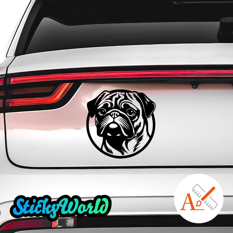 Mops Hunde Sticker StickyWorld Exclusive | Foliensticker