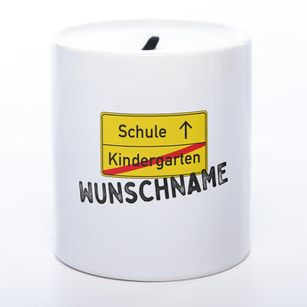 Spardose Ortsausgangsschild Wunschname