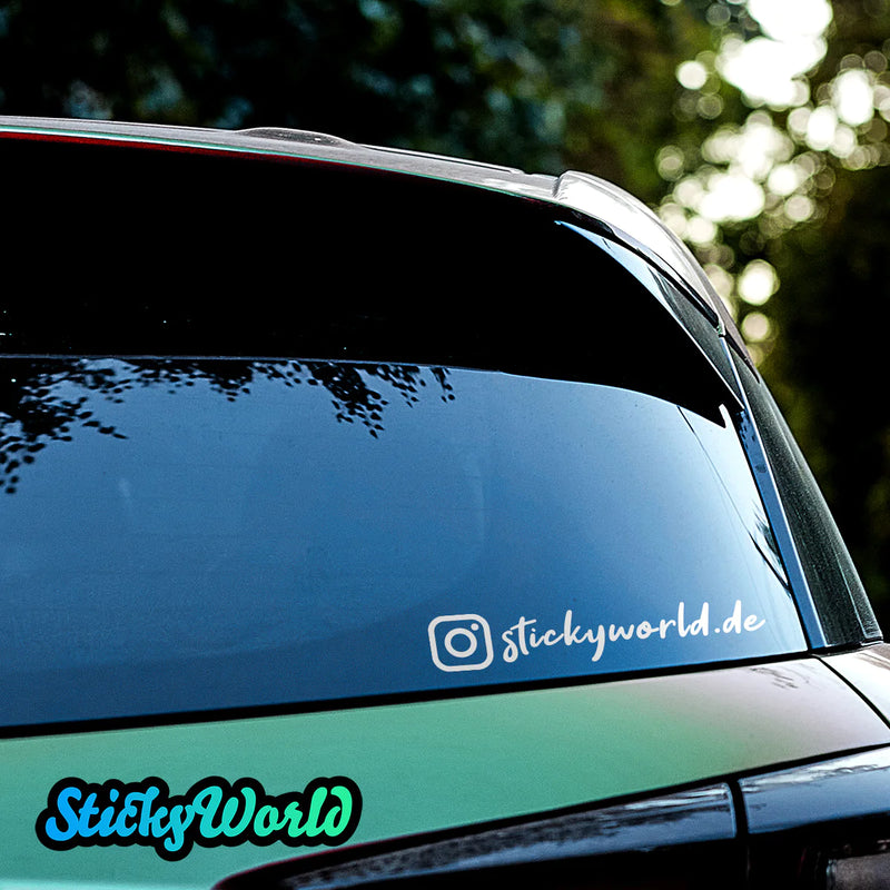 Business Paket (10 Stk.) Social Media Sticker mit Deinem Namen. Jetzt selber gestalten