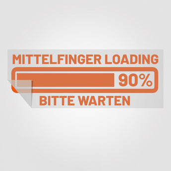 Mittelfinger Loading | Foliensticker