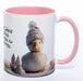 süße Kaffeetasse zum Wichteln, zu Nikolaus oder zu Weihnachten. mit süßem Gänsemotiv und Spruch: 9 von 10 Gänse empfehlenRindersteak zu Weihnachten. In der Farbe pink