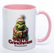 Kaffeetasse zu Weihnachten und Wichteln Merry Grinchmas plus Wunschname -pink