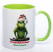 Kaffeetasse Grinch mit Text: Ich hab Dich im Auge Wunschnamen -  grün