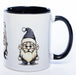 süßes Wichtelgeschenk, tolle Geschenkidee: Kaffeetasse mit Weihnachts Wichteln in der Farbe schwarz