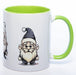 süßes Wichtelgeschenk, tolle Geschenkidee: Kaffeetasse mit Weihnachts Wichteln in der Farbe grün