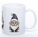 süßes Wichtelgeschenk, tolle Geschenkidee: Kaffeetasse mit Weihnachts Wichteln in der Farbe weiß