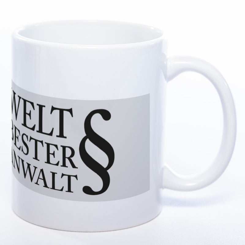 Tasse "Welt(zweit)bester Anwalt" mit Foto (HD Druck) | Jetzt selbst gestalten! spülmaschinenfest