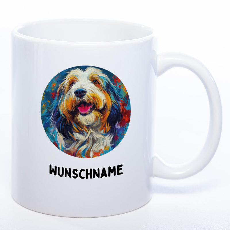 Mug Art Tasse mit Bobtail Motiv & wahlweise mit NAMEN - Kaffeetasse StickyWorld Exclusive