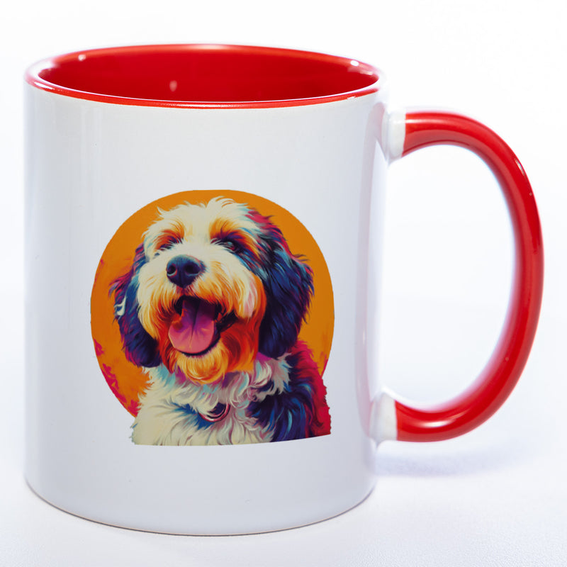 Mug Art Tasse mit Bobtail Motiv 2 & wahlweise mit NAMEN - Kaffeetasse StickyWorld Exclusive