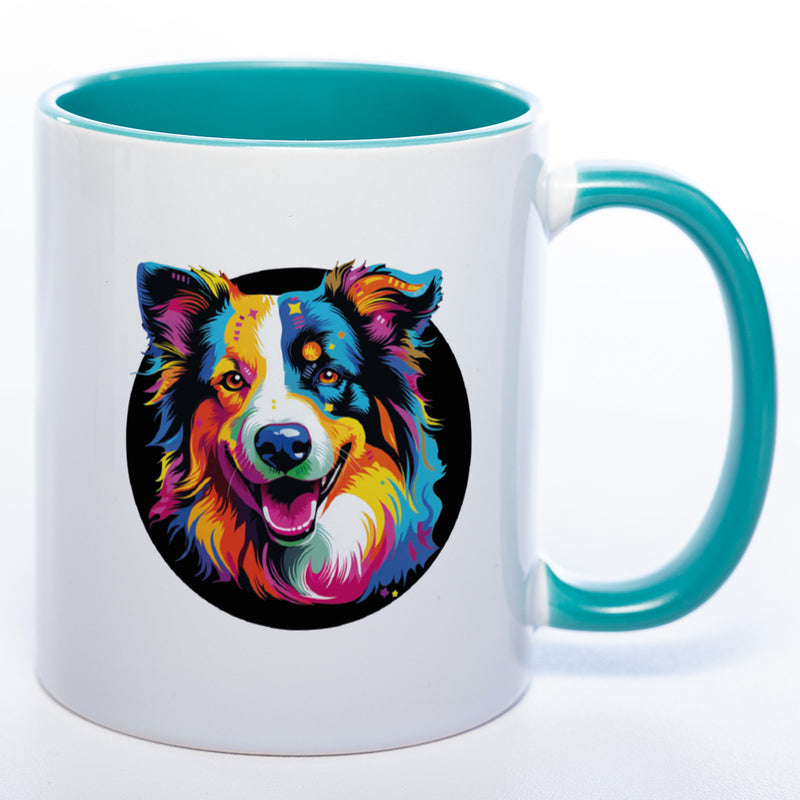 Mug Art Tasse mit Border Collie Motiv  3 & wahlweise mit NAMEN - Kaffeetasse StickyWorld Exclusive