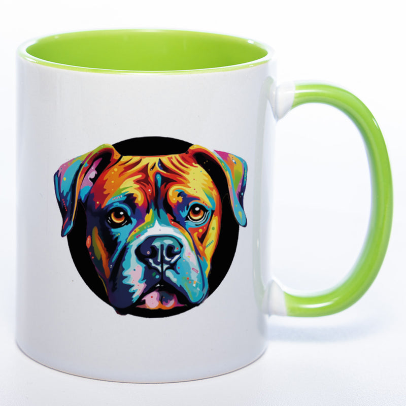 Mug Art Tasse mit Boxer Motiv 2 & wahlweise mit NAMEN - Kaffeetasse StickyWorld Exclusive