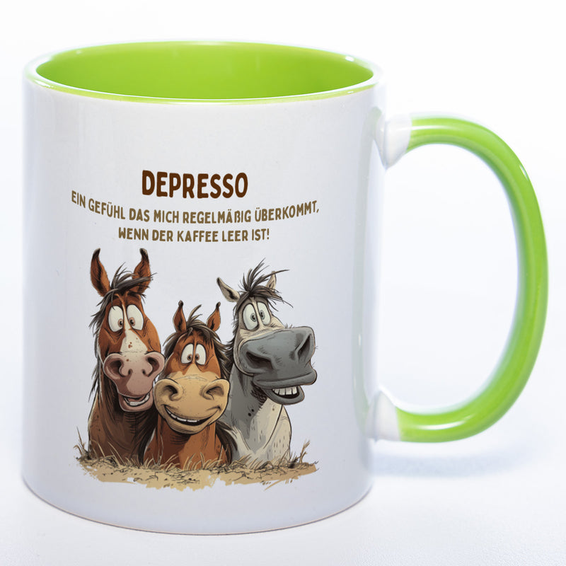 Motiv - Tasse Depresso - spülmaschinenfest