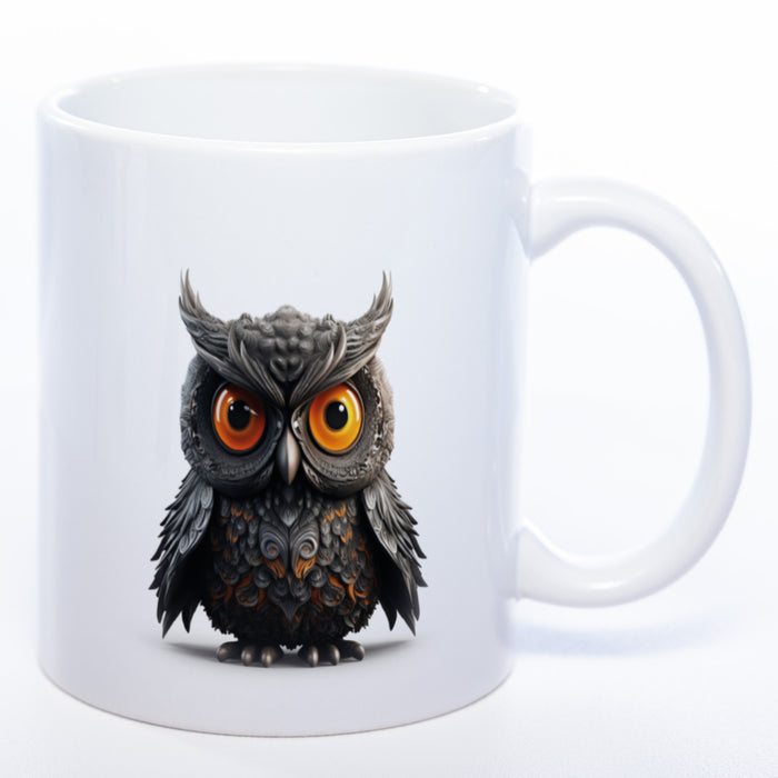 Eulen Tasse schwarz- exclusive Kaffeetasse spülmaschinenfest