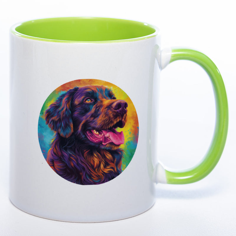 Mug Art Tasse mit Flat coated Retriever Motiv 2 & wahlweise mit NAMEN  - Kaffeetasse StickyWorld Exclusive