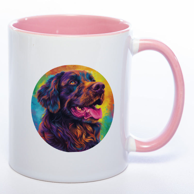 Mug Art Tasse mit Flat coated Retriever Motiv 2 & wahlweise mit NAMEN  - Kaffeetasse StickyWorld Exclusive