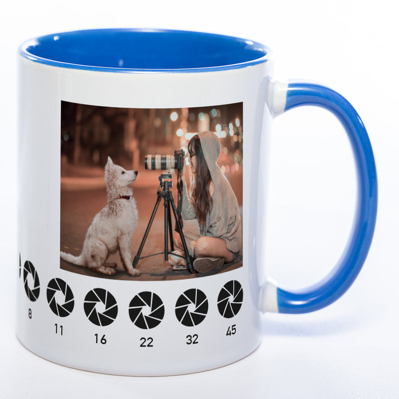 Spülmaschinenfeste Tasse "Fotograf" mit Foto (HD Druck) | Jetzt selbst gestalten!