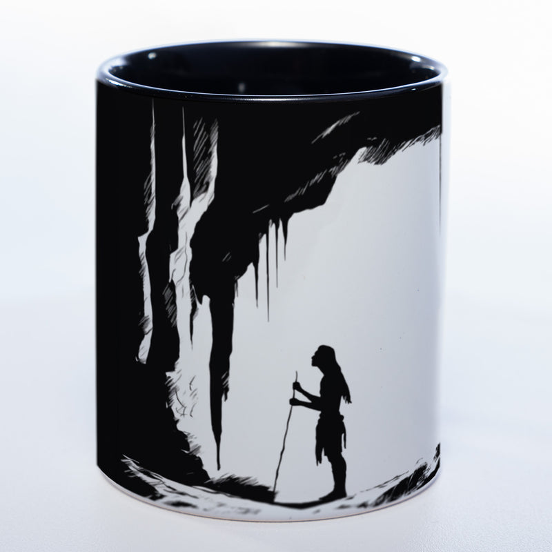 Spülmaschinenfeste Motiv-Tasse mit Höhlen Motiv 2 - exclusive Kaffeetasse