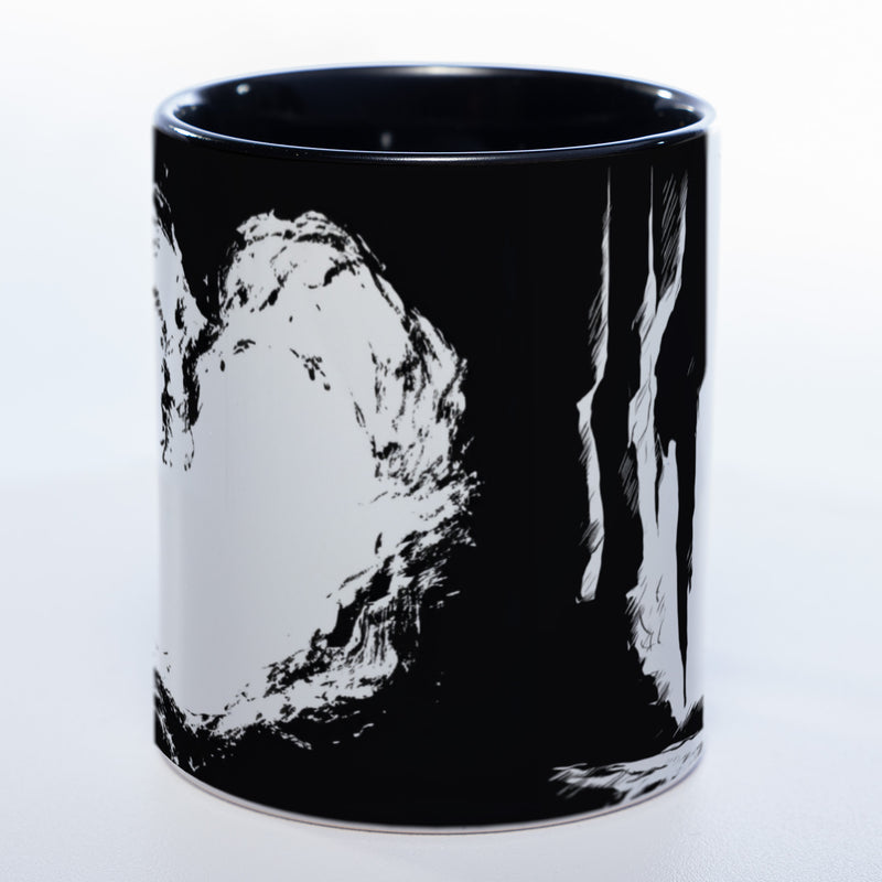 Spülmaschinenfeste Motiv-Tasse mit Höhlen Motiv 2 mit Herz - exclusive Kaffeetasse