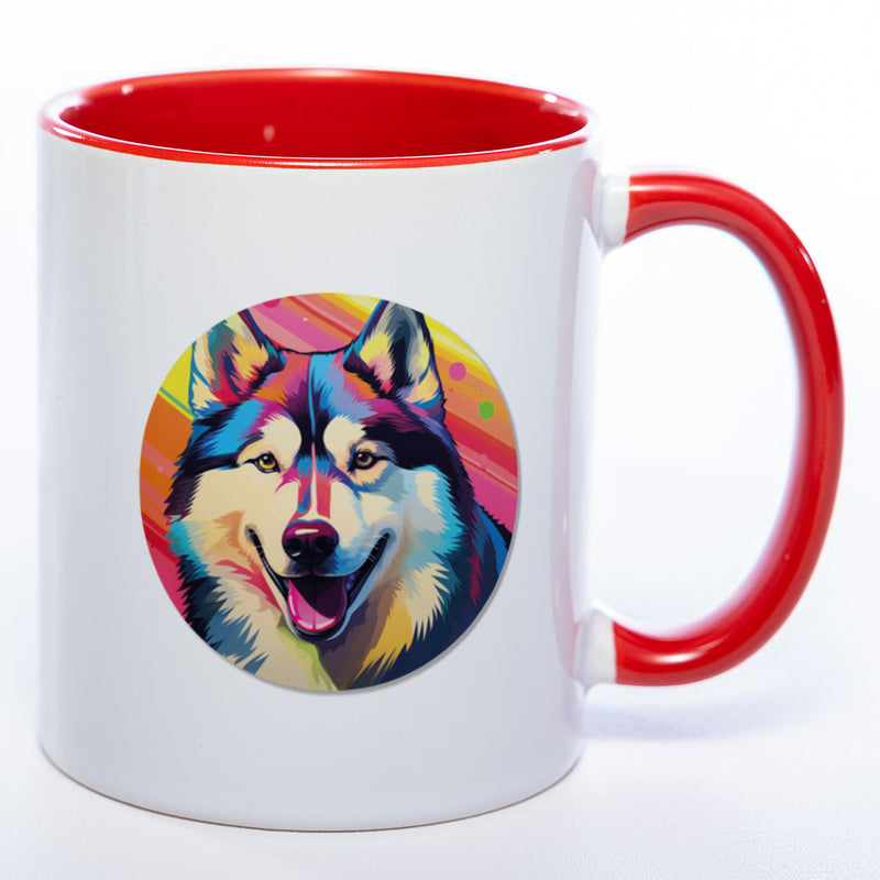 Mug Art Tasse mit Husky Motiv 3 wahlweise mit NAME - Kaffeetasse StickyWorld Exclusive