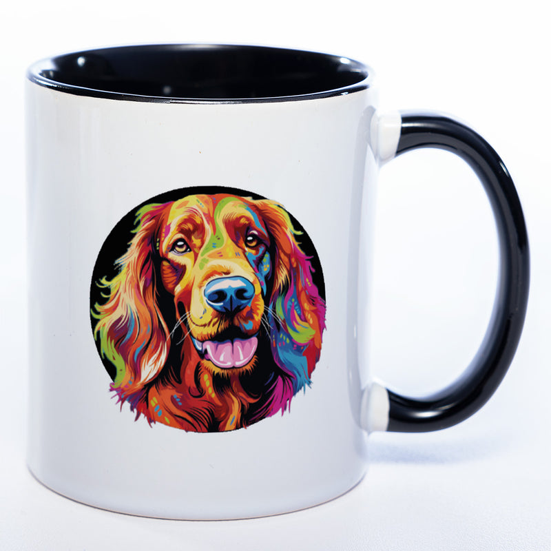 Mug Art Tasse mit Irish Setter Motiv wahlweise mit NAME - Kaffeetasse StickyWorld Exclusive