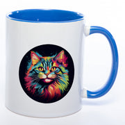 Tasse blau Katze