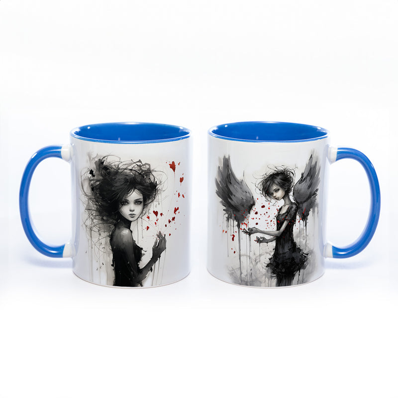 Mug Art Tasse mit Mädchen Motiv 2 - Kaffeetasse spülmaschinenfest