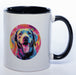 Tasse  auf Wunsch mit Name Labradormotiv schwarz