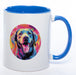 Tasse  auf Wunsch mit Name Labradormotiv blau