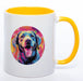 Tasse  auf Wunsch mit Name Labradormotiv gelb