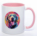 Tasse  auf Wunsch mit Name Labradormotiv pink
