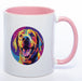 Tasse auf Wunsch mit Name Labrador pink