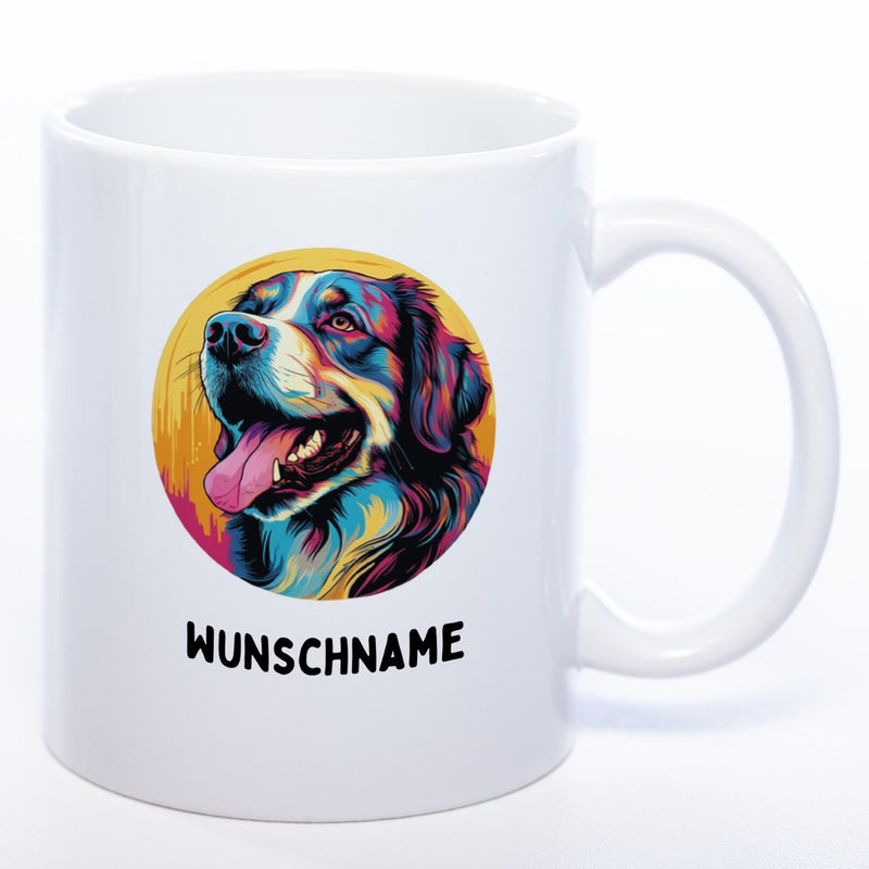 Mug Art Tasse mit Landseer Motiv wahlweise mit NAME - Kaffeetasse StickyWorld Exclusive