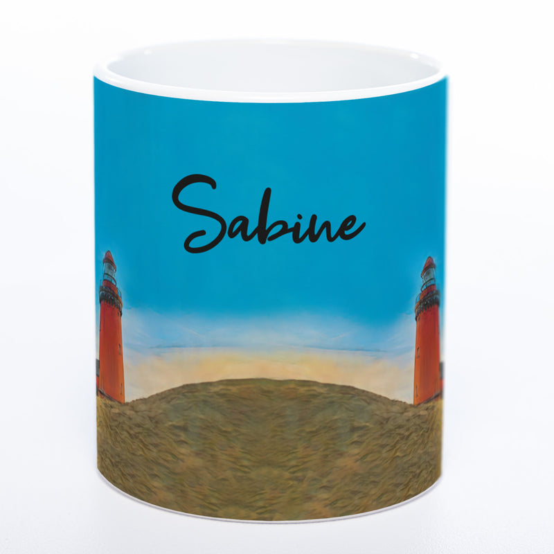 Tasse mit Leuchtturm und Deinem Namen - Tolle Geschenkidee - spülmaschinenfest