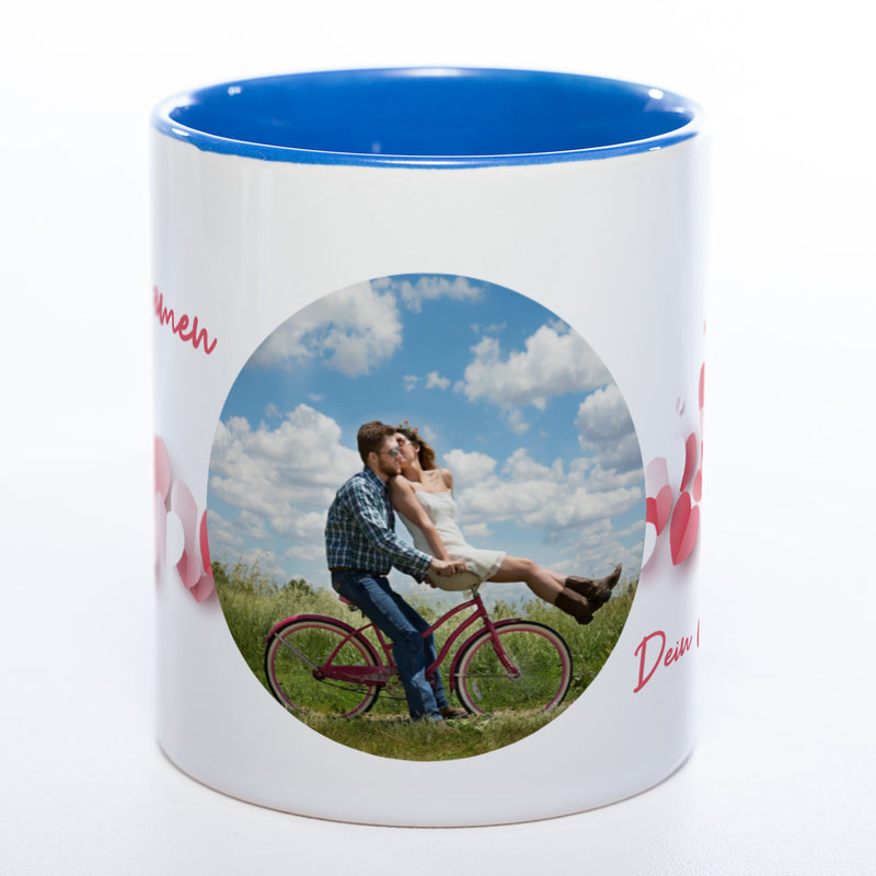 Liebes-Tasse "Love Mug" mit Foto und Wunschtext (HD Druck) spülmaschinenfest| Jetzt selbst gestalten!