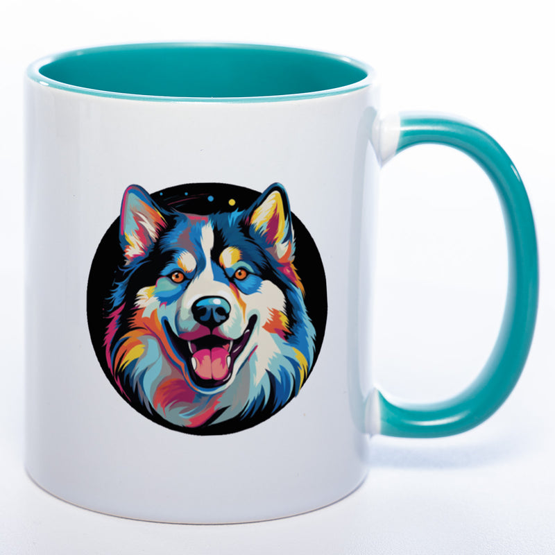 Mug Art Tasse mit Malamute wahlweise mit NAME - Kaffeetasse StickyWorld Exclusive