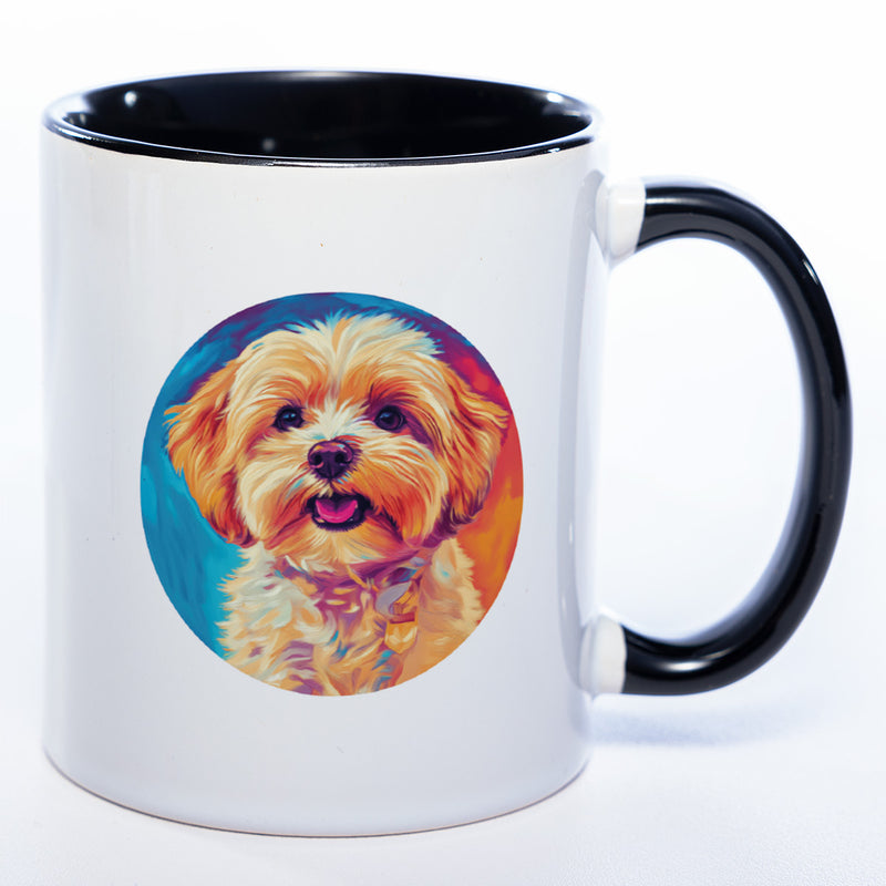 Mug Art Tasse mit Maltipoo Motiv & wahlweise mit NAMEN - Kaffeetasse StickyWorld Exclusive