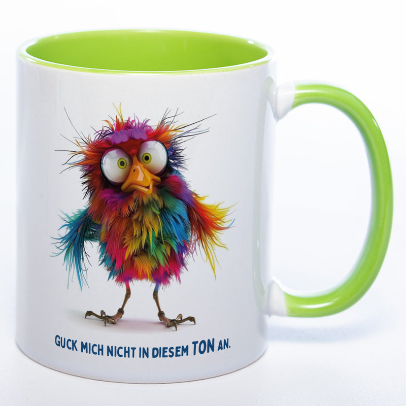 Motiv-Tasse mit Spruch "Guck mich nicht in diesem Ton an" - lustige Kaffeetasse in vielen Farben