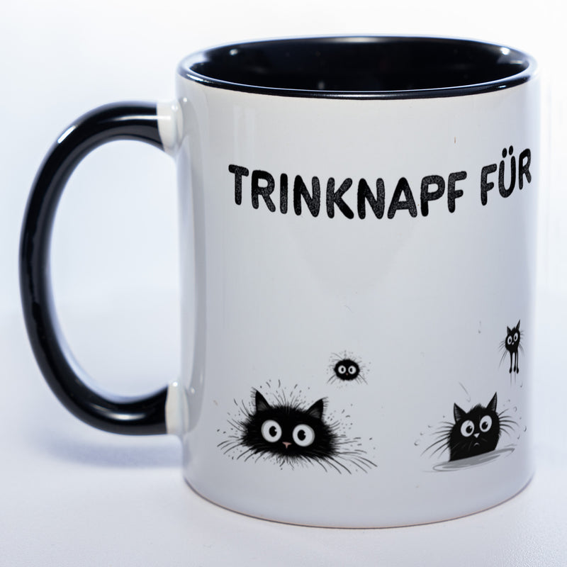 Trinknapf für Katzenpersonal - spülmaschinenfeste Motiv-Tasse  - süße Kaffeetasse in vielen Farben
