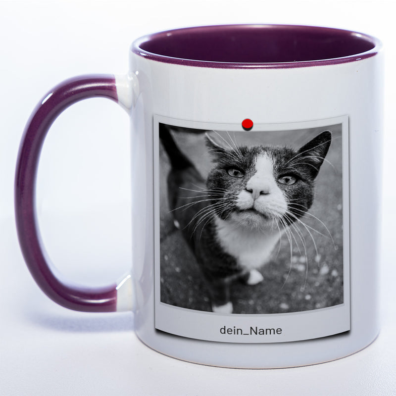 Spülmaschinenfeste Tasse "Polaroid" mit Foto (HD Druck) | Jetzt selbst gestalten!