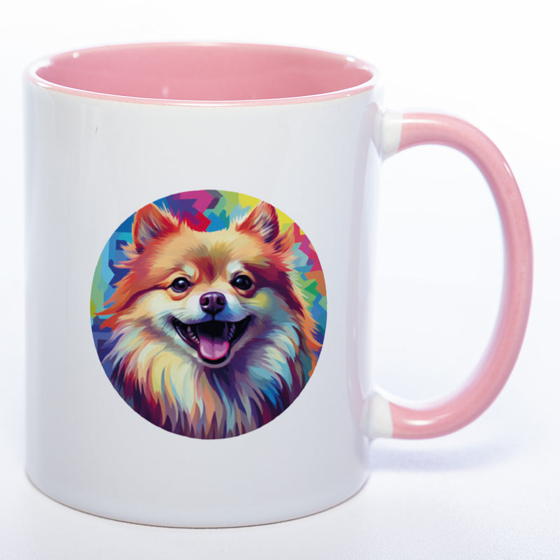 Mug Art Tasse mit Pomeranian Zwergspitz Motiv & wahlweise mit NAME - Kaffeetasse StickyWorld Exclusive