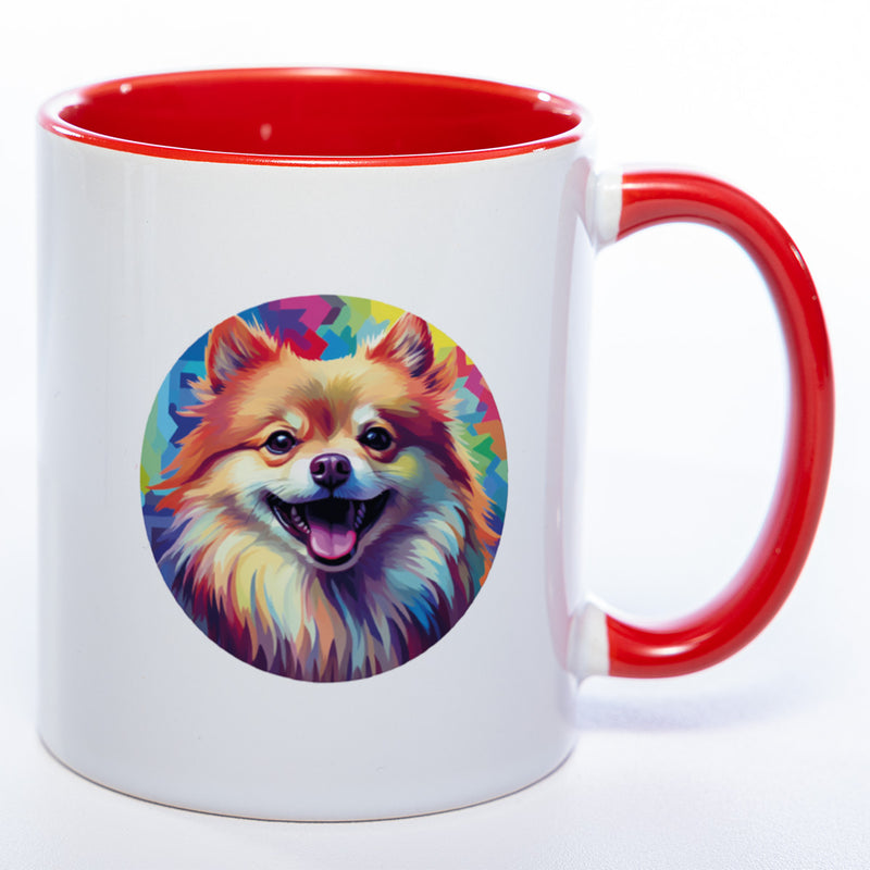 Mug Art Tasse mit Pomeranian Zwergspitz Motiv & wahlweise mit NAME - Kaffeetasse StickyWorld Exclusive