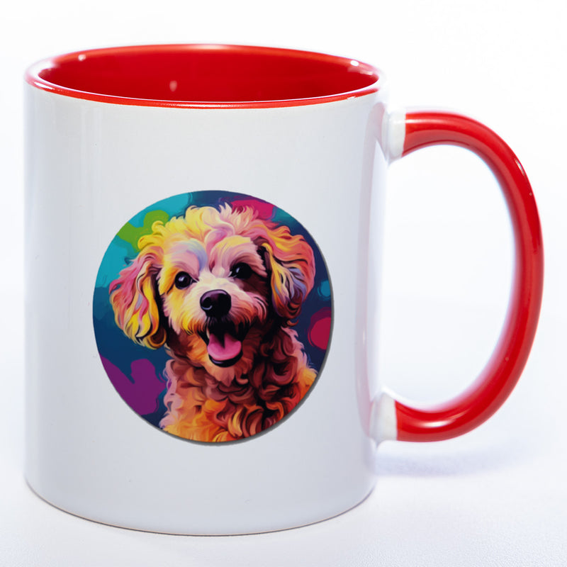 Mug Art Tasse mit Pudel  Motiv 2 & wahlweise mit NAMEN - Kaffeetasse StickyWorld Exclusive