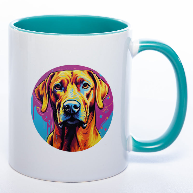Mug Art Tasse mit Rhodesian Ridgeback Motiv 2 & wahlweise mit NAMEN- Kaffeetasse StickyWorld Exclusive