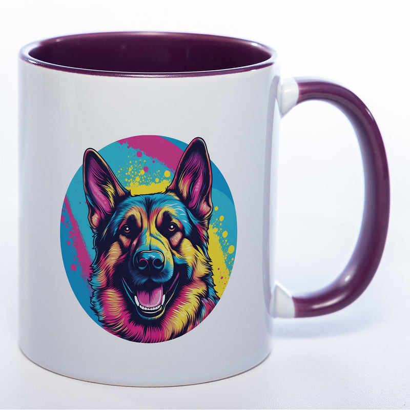 Mug Art Tasse mit Schäferhund Motiv 2 & wahlweise mit NAME - Kaffeetasse StickyWorld Exclusive